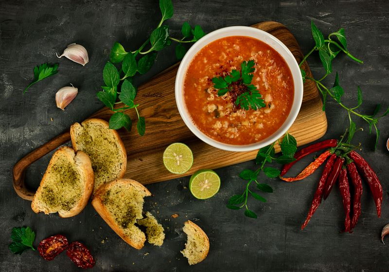 Garlic bread with herbs